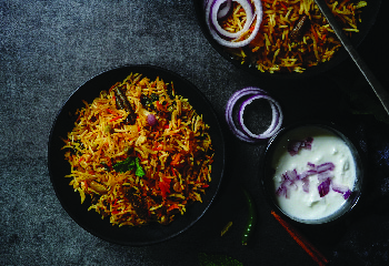 Veg Biryani with Raita